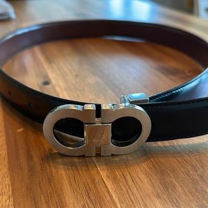 Ferragamo Reversible and adjustable Gancini belt
